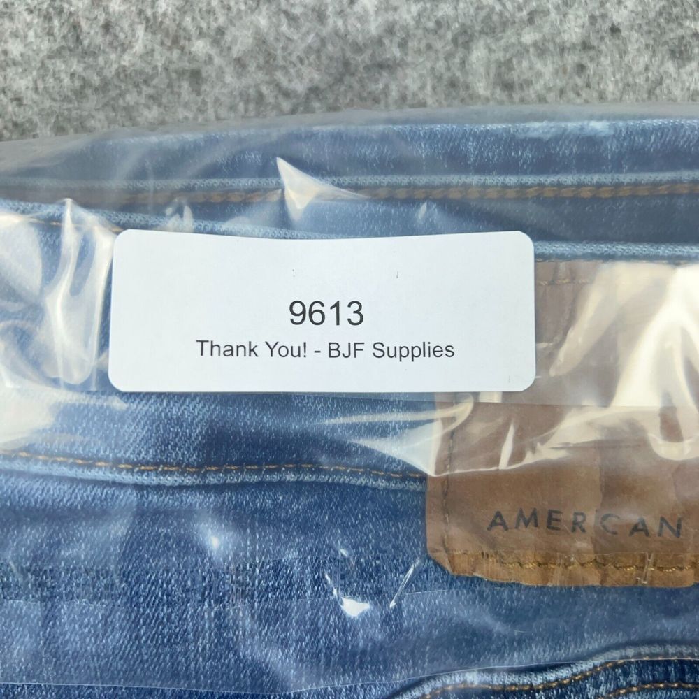 American Eagle Jeans Mens 33x32 Original Taper Blue‎ Distressed Stretch Denim - Picture 14 of 14